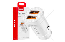 Nabíječka do auta 2x USB-A 2.1A 12/24V AMiO-03872
