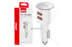 Nabíječka do auta 2x USB-A 3.4A 12/24V AMiO-03888