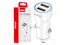 Nabíječka do auta 2xUSB-A 12/24V AMiO-03879