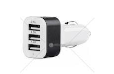 Nabíječka do auta 3x USB biela PCH-03 AMiO-01027