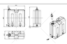 Nádrž na vodu, kanistr 40L s mycím disponzem SERTPLAS 5514