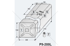 Nádrž paliva 200 l /550x600x610 fe liaz 300 0103936_A