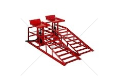 Nájezdová rampa s hydraulickým zvedákem, 2 t, sada 2 ks - MAR-POL