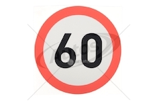 Nálepka rychlosti 60 km reflexní 0200370_A