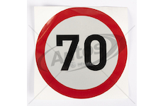Nálepka rychlosti 70 km reflexní pr.200mm 0200371_A