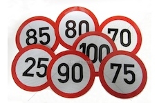 Nálepka rychlosti 75 km reflexní 937795075eu_A