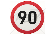 Nálepka rychlosti 90 km reflexní 0200373_A
