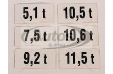 Nálepka tlaku na nápravu 5,1 t 998000795_A