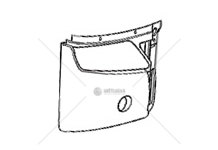 Nárazník přední MB INTOURO pravý z otvorem POLMET P-3214-1