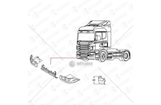 Nárazník SCANIA R V8 střední vysoká kabina COVIND COV/146/91