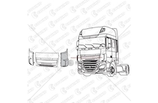 NAROZNIK KABINY DAF XF106 LEWY MTX ED06070002