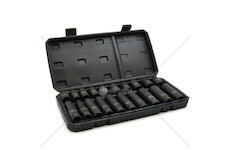 Nástrčné hlavice rázové 10-19mm, 1/2", 38/78mm, sada 20ks, CrMo, 6-hran v kufru GEKO