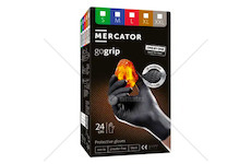 Nitrilové rukavice MERCATOR GoGrip ONE-BY-ONE ČERNÉ 100ks L