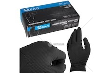 Nitrilové rukavice Solid Grip 3D, pevné, odolné chemikáliím, 50 ks, černé, velikost XXL - GEKO