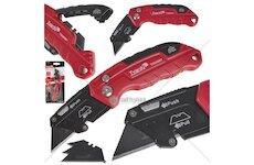 Nůž zavírací FASTFOLD s vyměnitelnou lichoběžníkovou čepelí 60x19x0,6 mm TVARDY