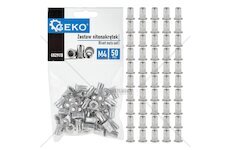 Nýtovací matice M4 (0,5–2,0) hliníkové, 50 ks - GEKO