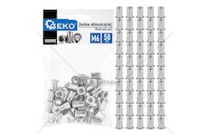 Nýtovací matice M6 (1,0–3,0) hliníkové, 50 ks - GEKO