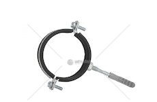 Objímka na trubky 2 1/2" 75-80mm, s gumovou vložkou, dva šrouby GEKO