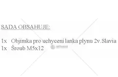 Objímka pro uchycení lanka plynu se šroubem m5x12 2v.slavia | MT67102.1