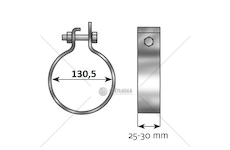 Objímka trubky výfuku 130,50mm mercedes actros 1831/1835/1848/ > 0066041_A