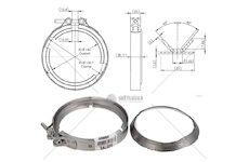 Objímka trubky výfuku pr.130/160 s těsněním - sada mercedes actros mp4/mp5 0760681_A