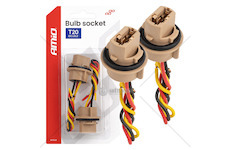 Objímka žárovky T20 LED 12V W21/5W WY21/5W W3x16q 7443 2ks AMiO-04834