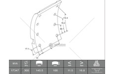 Obložení brzdové 17347.0 textar 300x100 zn bpw nrt, nrz, ntzdhot, eco/6408 eco max/9008/90 0044544_A