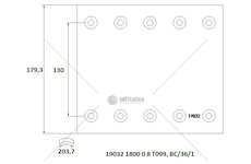 Obložení brzdové 19032.0 textar 420x180 bpw, saf,kaessbohrer, daf, rvi,mercedes 0015461_A