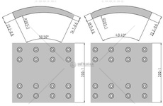 Obložení brzdové 19063.1 fomar 200x422 daf 95xf, 65cf, 75cf, 85cf 0022441_A
