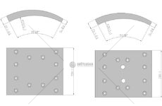 Obložení brzdové 19116.0 fomar 200x410 iveco trakker 0169750_A