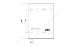 Obložení brzdové 19574.2 textar 300x200 bpw nh6008/nh 0041785_A