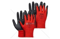 Ochranné rukavice polyesterové, potažené latexem, velikost 8 (2 páry), třída 2121X – AMiO-04635