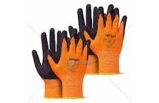 Ochranné rukavice polyesterové, potažené latexovou pěnou, velikost 10 (2 páry), třída 2132X – AMiO-04641