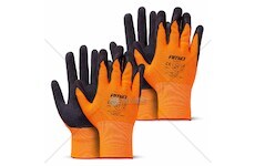 Ochranné rukavice polyesterové, potažené latexovou pěnou, velikost 8 (2 páry), třída 2132X – AMiO-04639