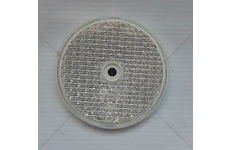 Odrazka 60mm bílá s dírou a rámečkem