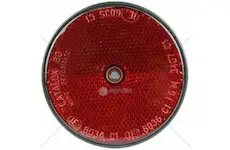 Odrazka *80 červená s dírou a rámečkem | 97-7382