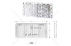 Odrazka bílá 94x44 samolepící 0012649_A