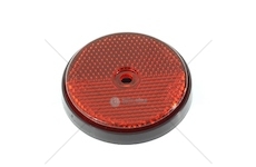 Odrazka červená s dírou FI 60 mm