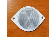 Odrazka kulatá s úchytem bílá WAS 517/B