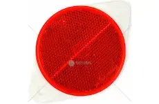 Odrazové sklo červené, pr. 85 mm - 2 otvory | 97-7383