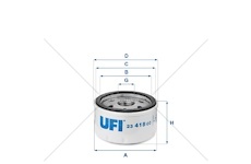 Olejový filter - kovovy nízké WUFI 23.418.00