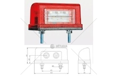 Osvětlení spz boční 12v/24v 0,75/1,5w led nízká s poziční svítilnou, kabel 0,3m 0143568_A