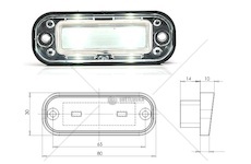 Osvětlení spz horní 12v/36v 2xled kabel 0,24m 0262646_A