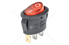 Oválný spínač 12/230V (s červeným světlem) BU01