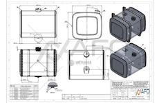 Palivová nádrž DAF 355L 850x670x620 900059