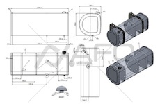 Palivová nádrž Volvo 730L 1830x710x690 900237