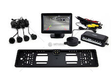 Parkovací asistent 4 senzory černé GOLD 18mm TFT01 4,3 `s kamerou ·CAM-402 LED v podložce pod SPZ