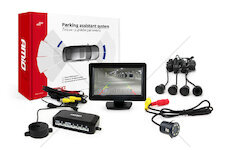 Parkovací asistent 4 senzory černé GOLD 18mm TFT01 4,3 `s kamerou night vision CAM-301 LED 18mm