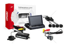 Parkovací asistent 4 senzory černé TFT02 4,3 `s kamerou night vision CAM-308-LED