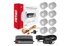 Parkovací asistent Buzzer 8 senzorů stříbrných